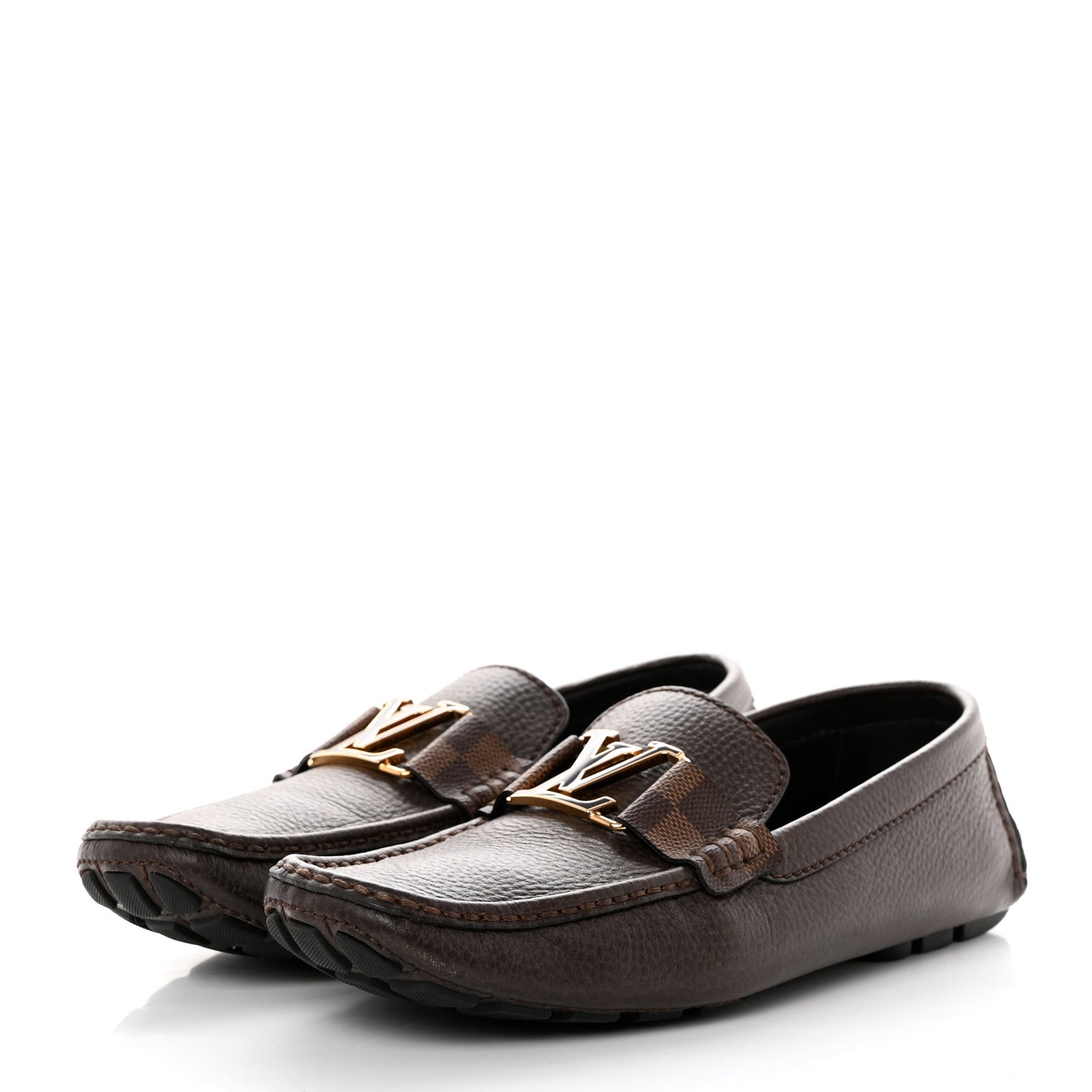 Calfskin Mens Monte Carlo Shoe Moccasin Loafers 8 Brown