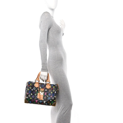 Louis Vuitton Monogram Multicolor Speedy 30 Black 2 of 15