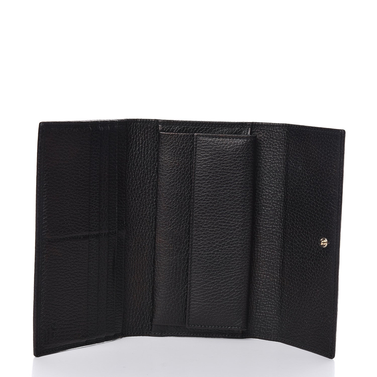 Gucci Crystal Monogram Dollar Calfskin Continental Flap Wallet Light Cherry Black 5 of 8