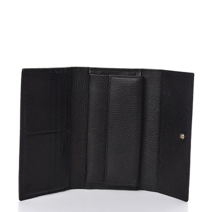 Gucci Crystal Monogram Dollar Calfskin Continental Flap Wallet Light Cherry Black 5 of 8