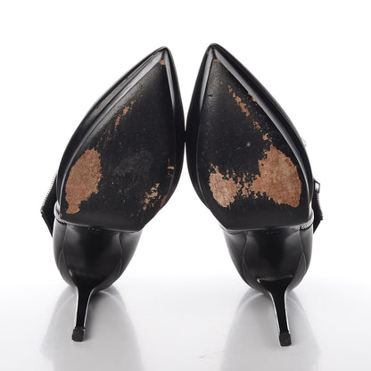 Saint Laurent Calfskin Janis 105 Fold Over Ankle Boots 37.5 Black 15 of 17