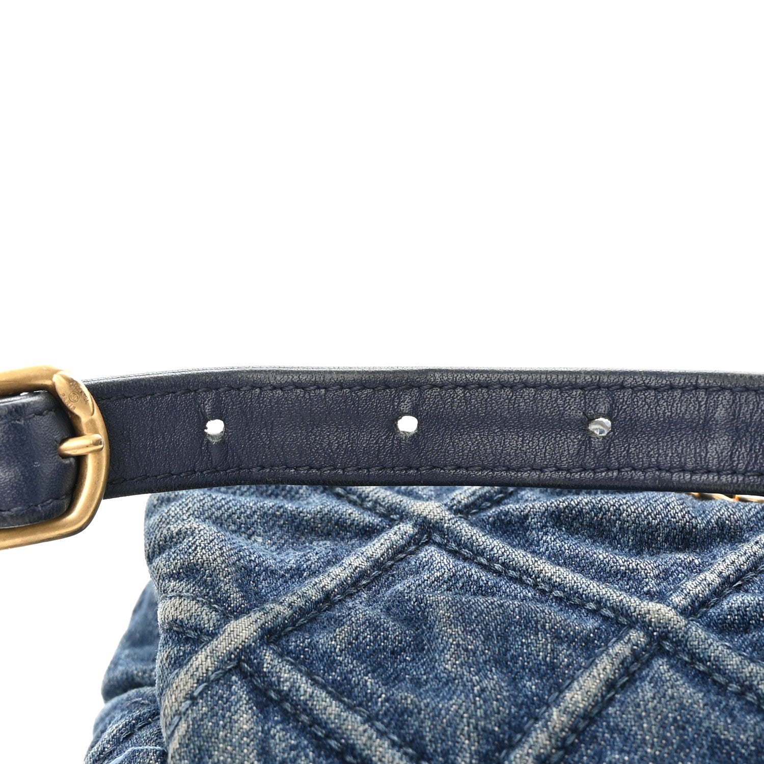 Chanel Denim Quilted Chanel 19 Belt Bag Blue 14 of 15