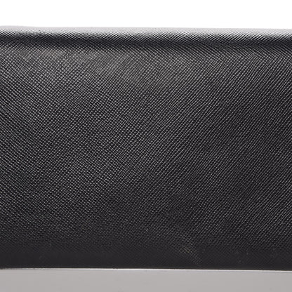 Prada Saffiano Metal Oro Chain Wallet Black 12 of 12
