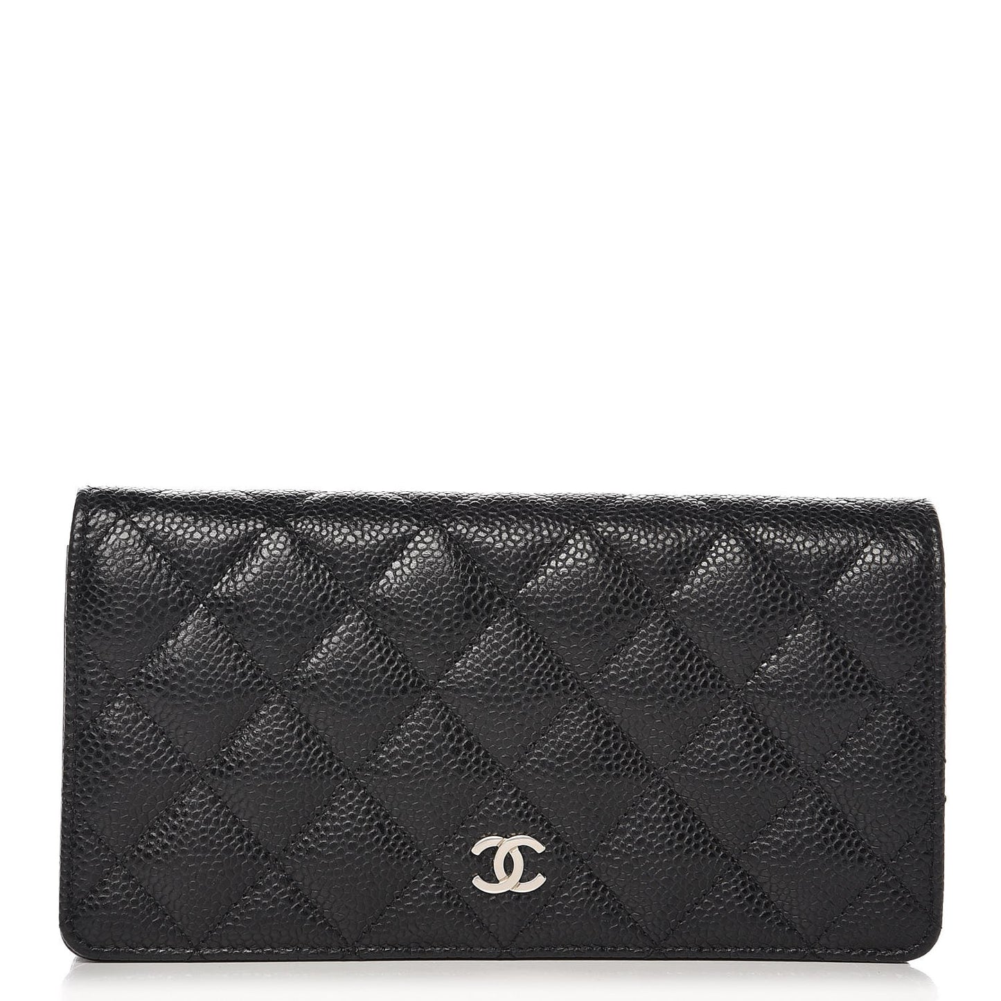 Caviar Quilted Yen Wallet Black