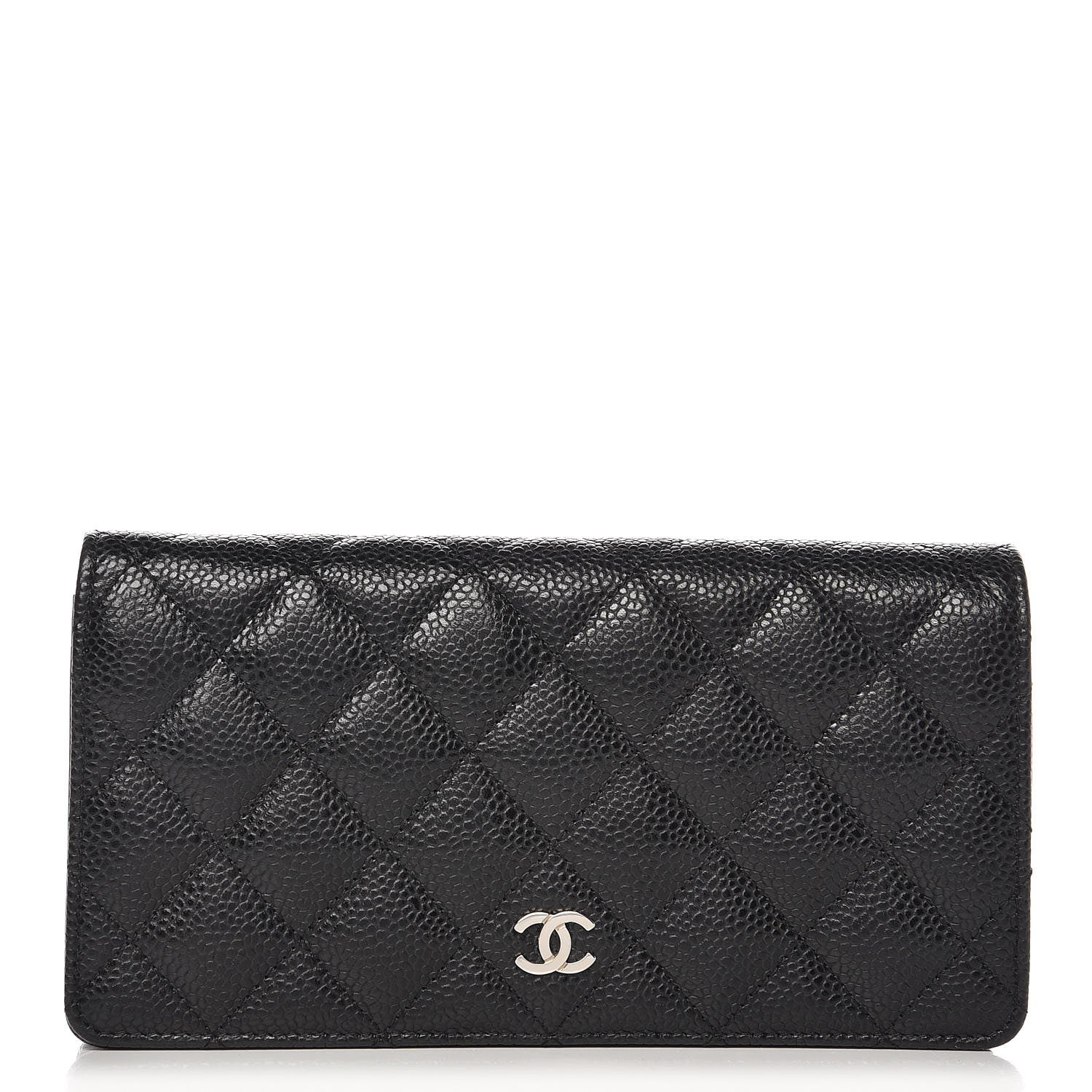 Chanel Caviar Quilted Yen Wallet Black 1 of 9