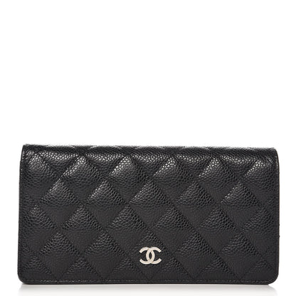 Chanel Caviar Quilted Yen Wallet Black 1 of 9