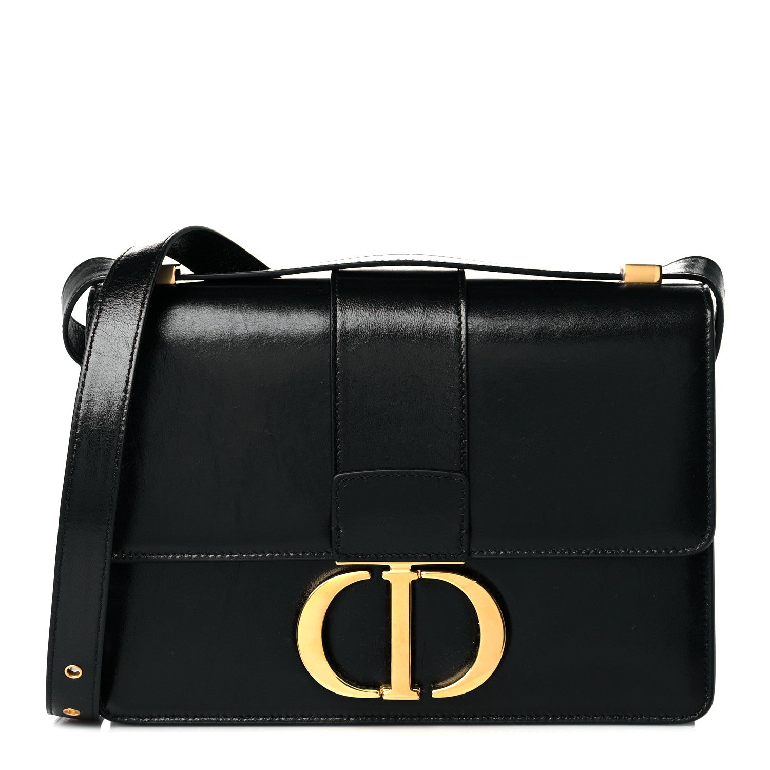 Christian Dior Smooth Calfskin 30 Montaigne Flap Bag Black 1 of 11