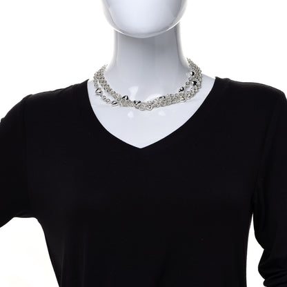 Tiffany Sterling Silver Puff Heart Multi Strand Necklace 2 of 4
