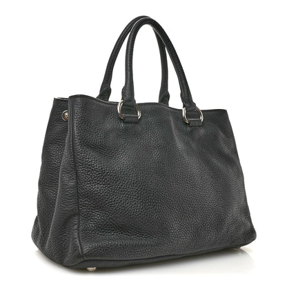 Prada Vitello Daino Tote Dark Grey 3 of 12