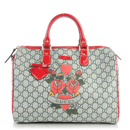 Gucci GG Plus Monogram Tattoo Heart Medium Joy Boston Red 1 of 7