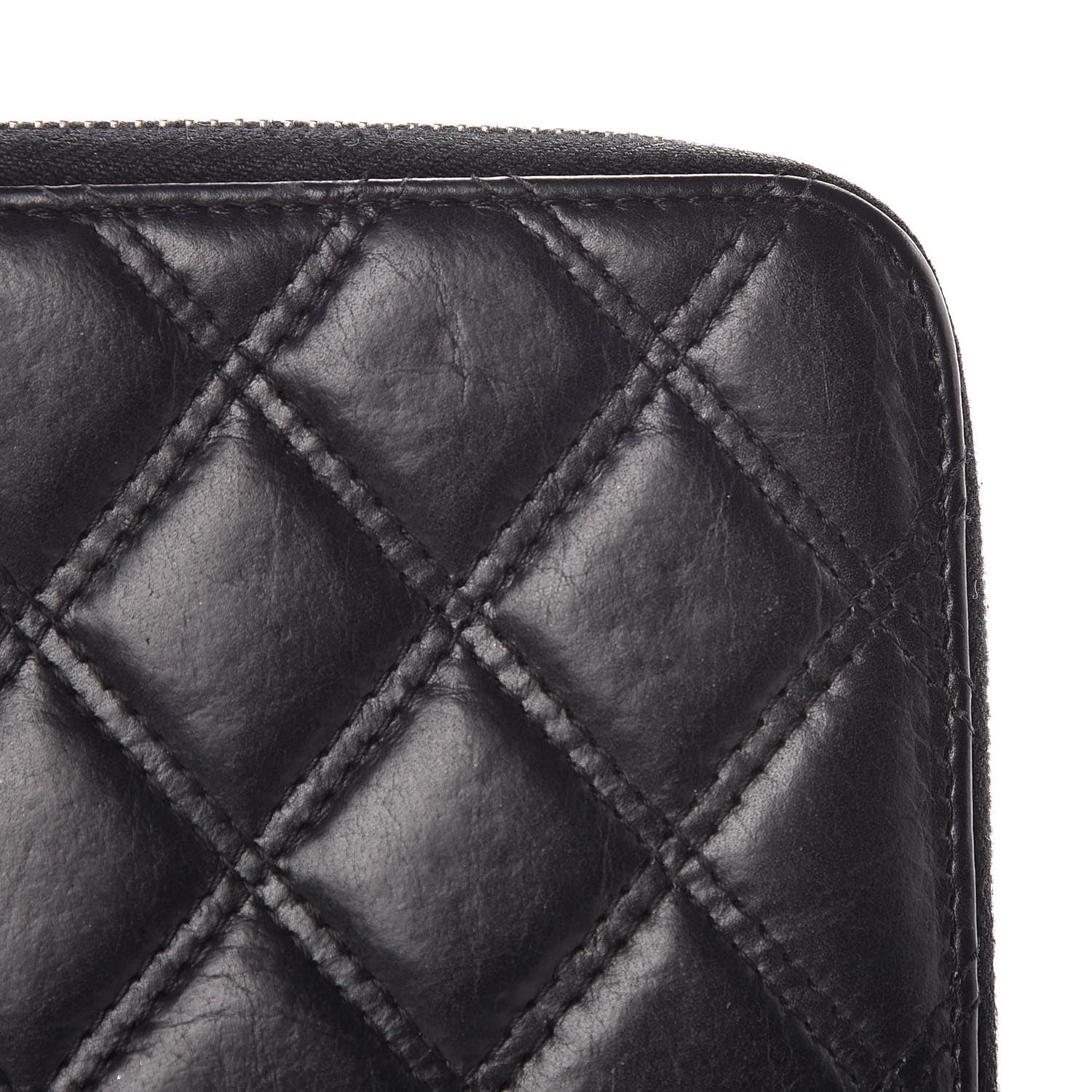 Chanel Aged Calfskin Quilted Paris New York PNY Wallet Black 9 of 11