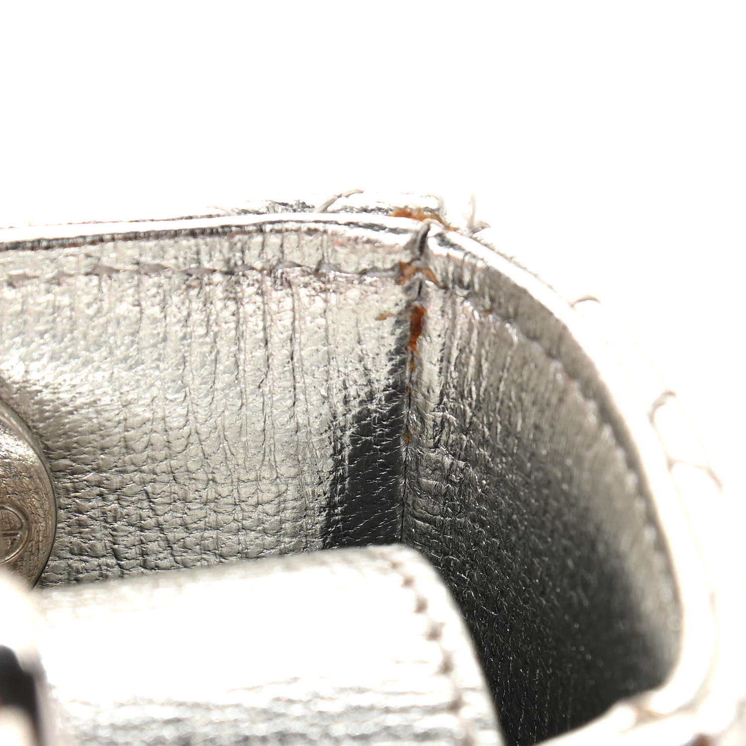 Christian Dior Metallic Grained Calfskin Cannage Small Lucky Badges My Lady Dior Silver 10 of 11