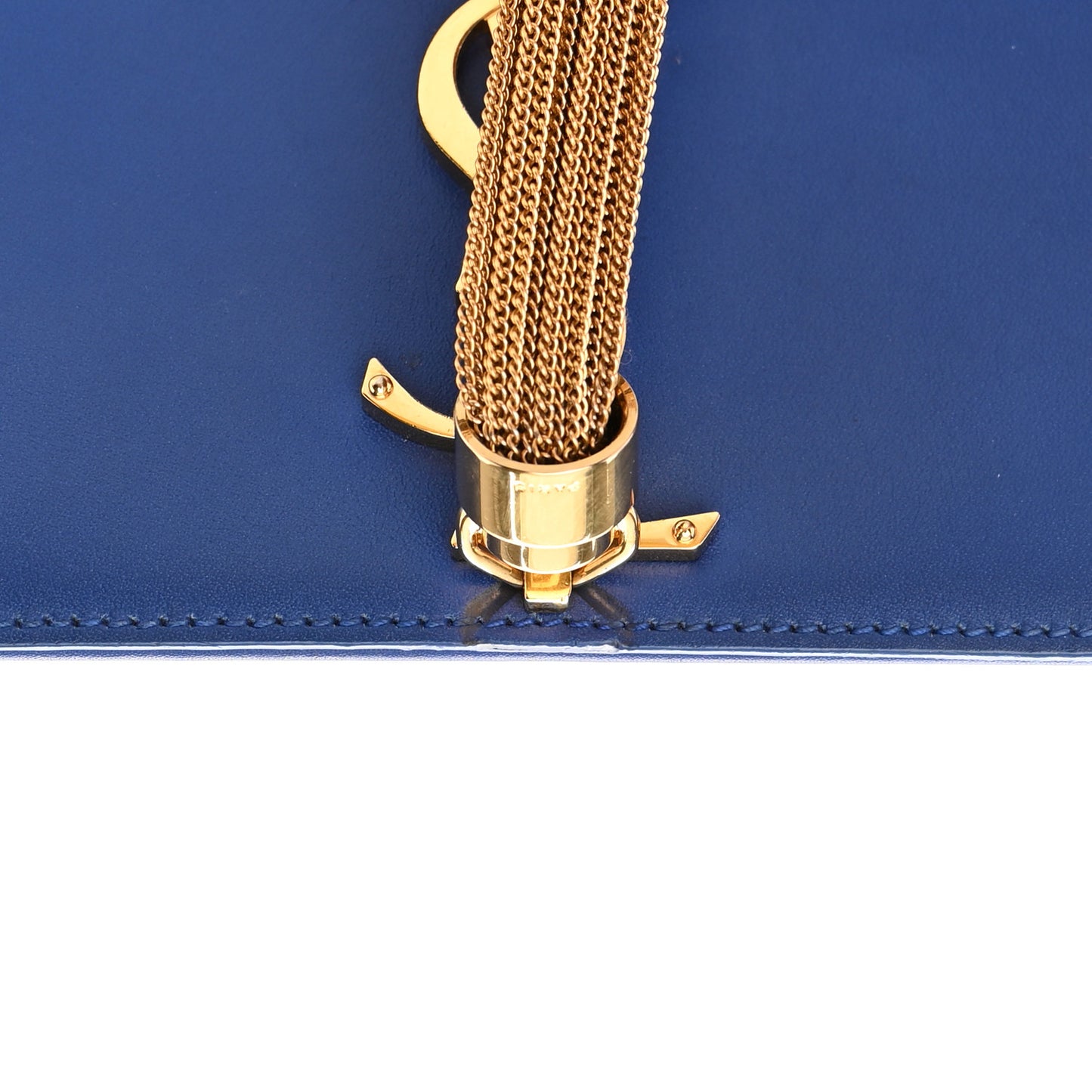 Smooth Calfskin Medium Classic Monogram Kate Tassel Satchel Royal Blue