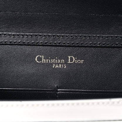 Christian Dior Patent Micro-Cannage Diorama Wallet on Chain Pouch White 6 of 10