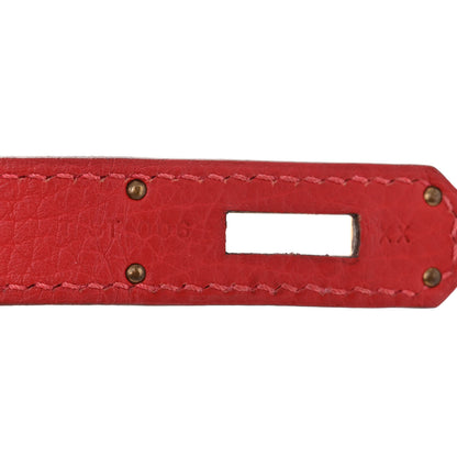 Hermes Taurillon Clemence Birkin 30 Rouge Casaque 7 of 10