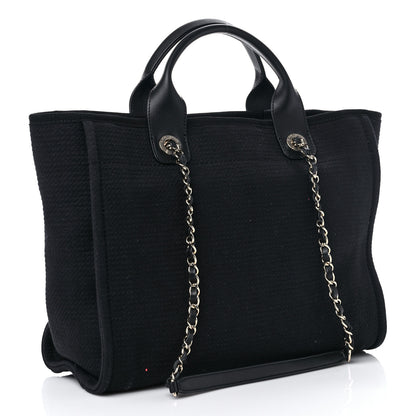 Chanel Mixed Fibers Small Deauville Tote Black 4 of 14