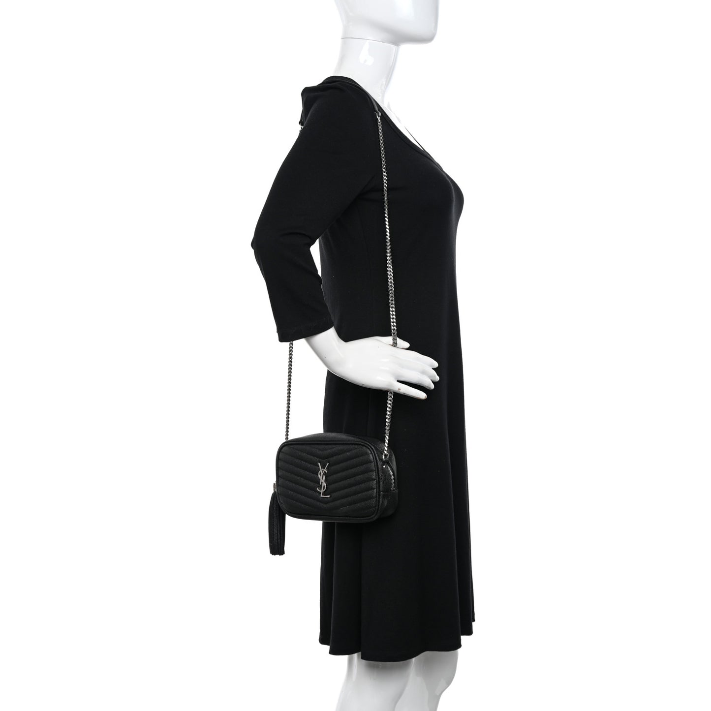 Grain De Poudre Matelasse Monogram Mini Lou Camera Bag Black