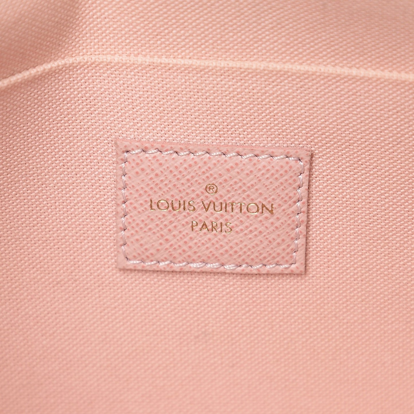 Damier Azur Pochette Felicie Chain Wallet Rose Ballerine