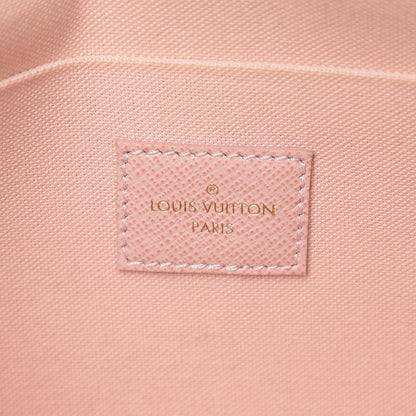 Louis Vuitton Damier Azur Pochette Felicie Chain Wallet Rose Ballerine 6 of 9