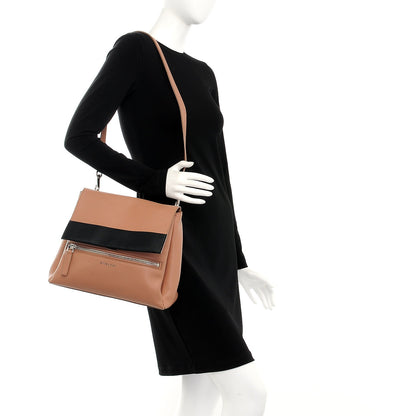 Givenchy Calfskin Medium Bi-Color Pandora Pure Flap Bag Pink Black 2 of 13