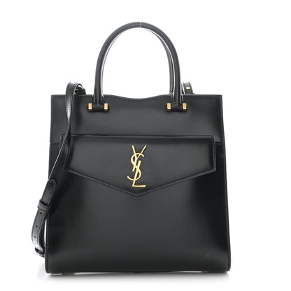 Saint Laurent Shiny Calfskin Small Uptown Tote Black 1 of 10