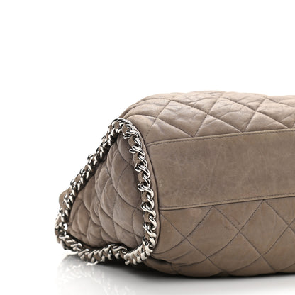 Chanel Washed Lambskin Chain Around Hobo Taupe 9 of 12