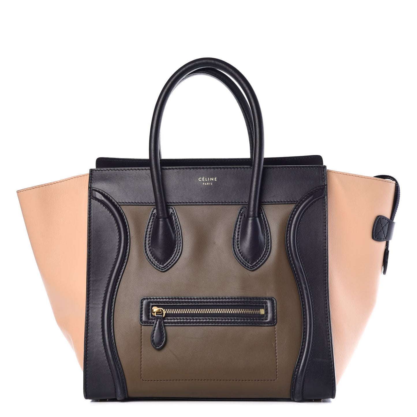 Satin Calfskin Mini Tri-Color Luggage Anthracite
