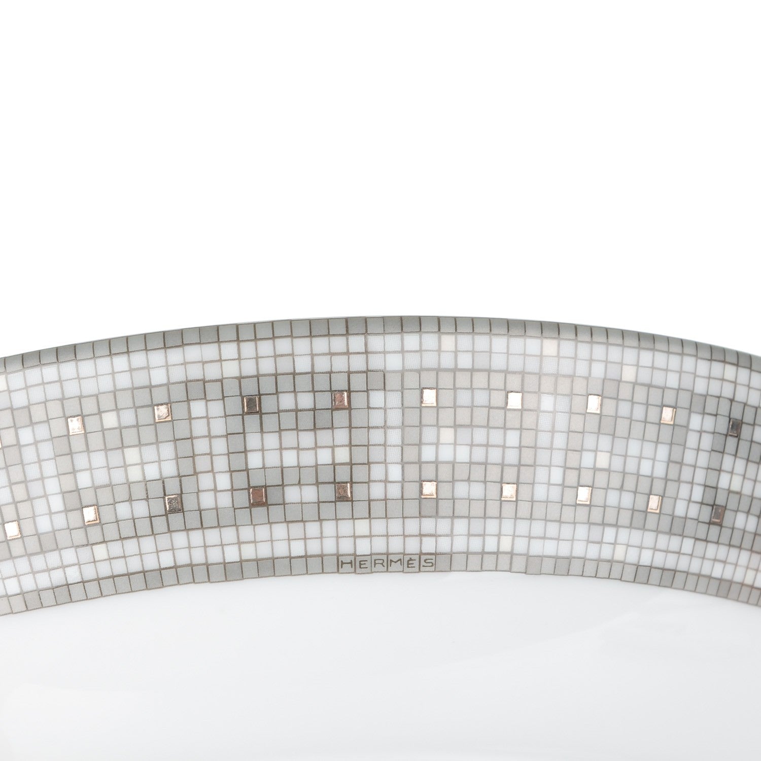 Hermes Porcelain Mosaique Au 24 Platine Cereal Bowl Set of 2 7 of 7