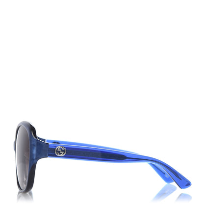 Gucci Acetate Oversized Round Sunglasses GG0080SK Blue 3 of 8