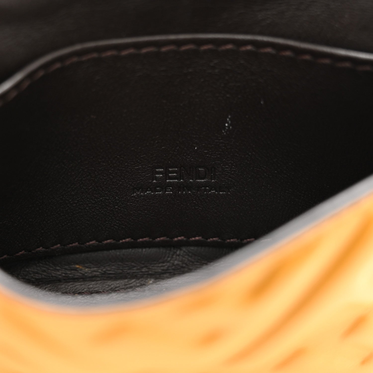 Fendi Nappa Matisse FF Embossed Nano Baguette Charm Zucca 7 of 9