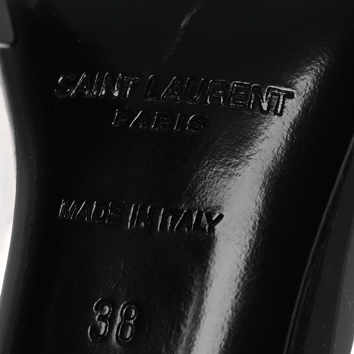 Saint Laurent Patent Calfskin PVC Opyum 110 Pump 38 Black Transparent 8 of 13
