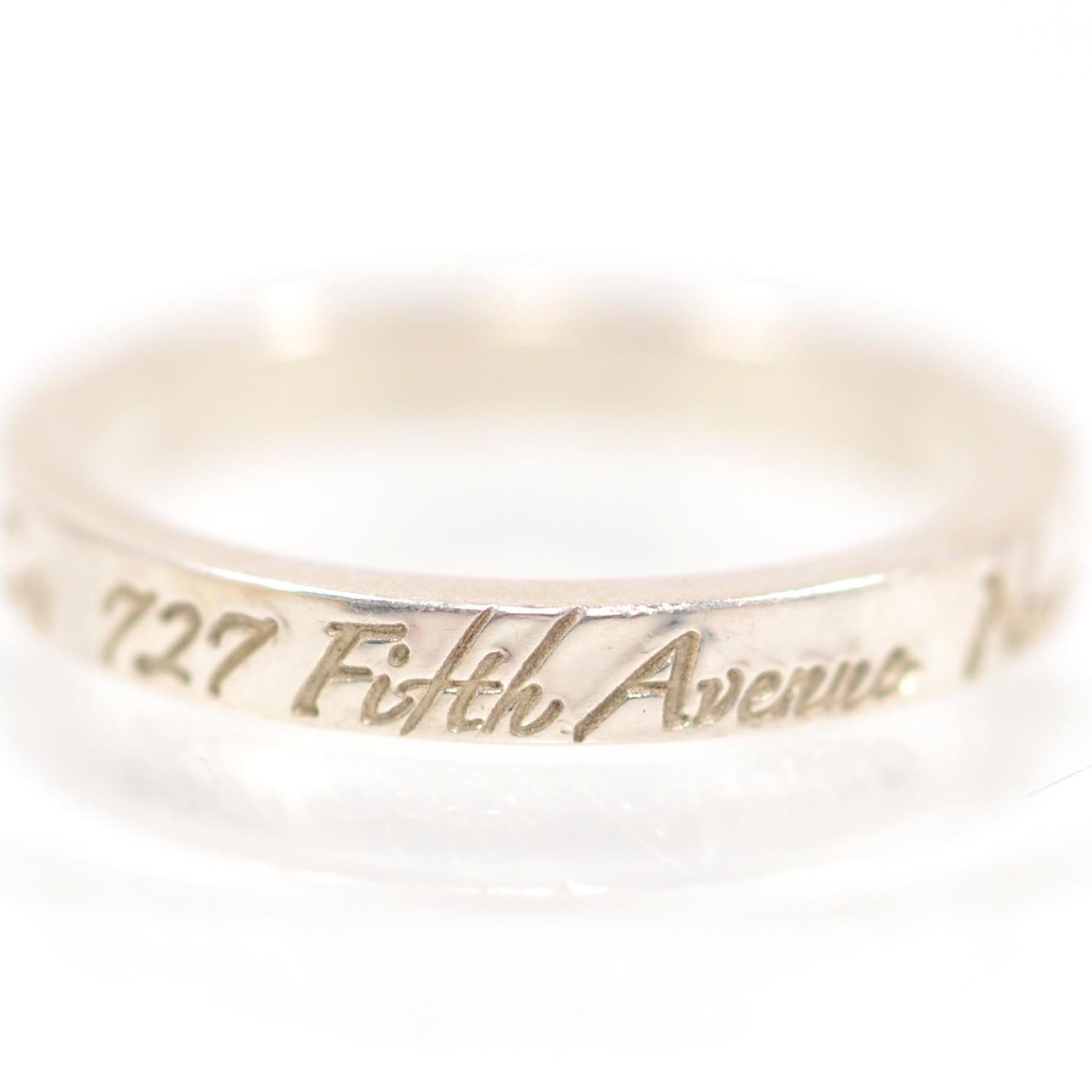 Tiffany Sterling Silver Notes Narrow Ring 6.5 3 of 5