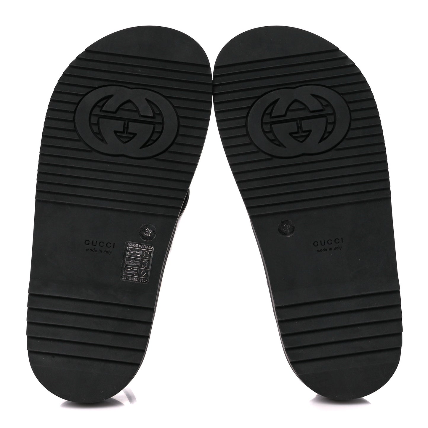 Logo Calfskin Slingback Sandals 38 Black