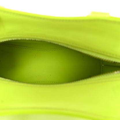 Balenciaga Semi Shiny Calfskin Crocodile Embossed Neo Classic Silver Hardware Mini City Fluo Yellow 5 of 10