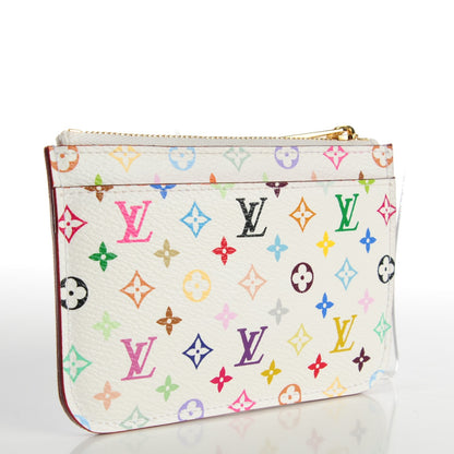 Louis Vuitton Monogram Multicolor Key Pouch White Litchi 3 of 7