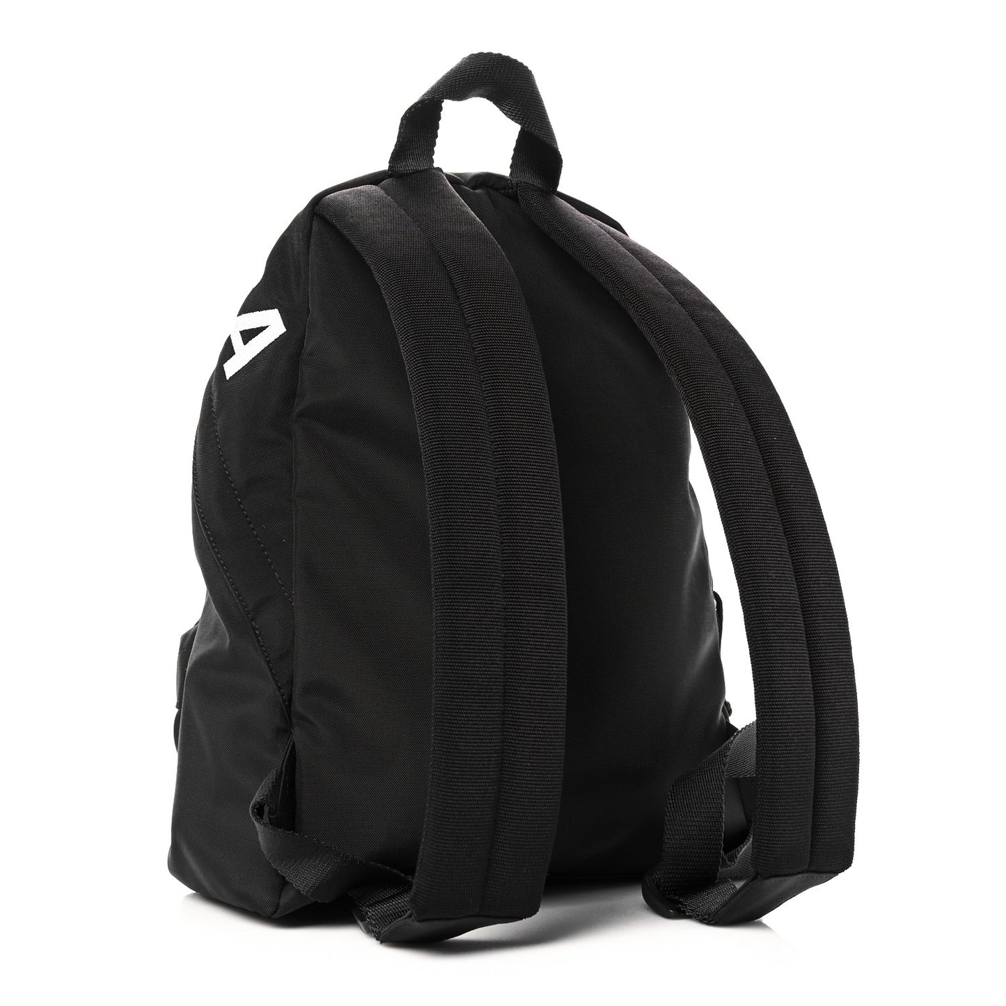 Sport Nylon Logo Embroidered S Wheel Backpack Black