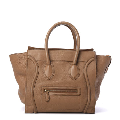 Celine Drummed Calfskin Mini Luggage Camel 1 of 9