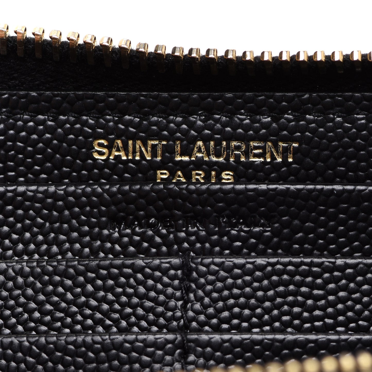 Grain De Poudre Matelasse Chevron Monogram Zip Around Wallet Black