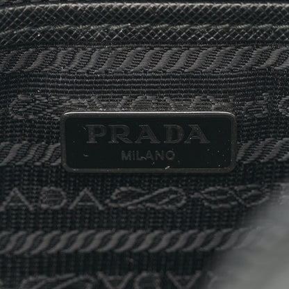 Prada Tessuto Saffiano Brique Crossbody Messenger Bag Black 6 of 9