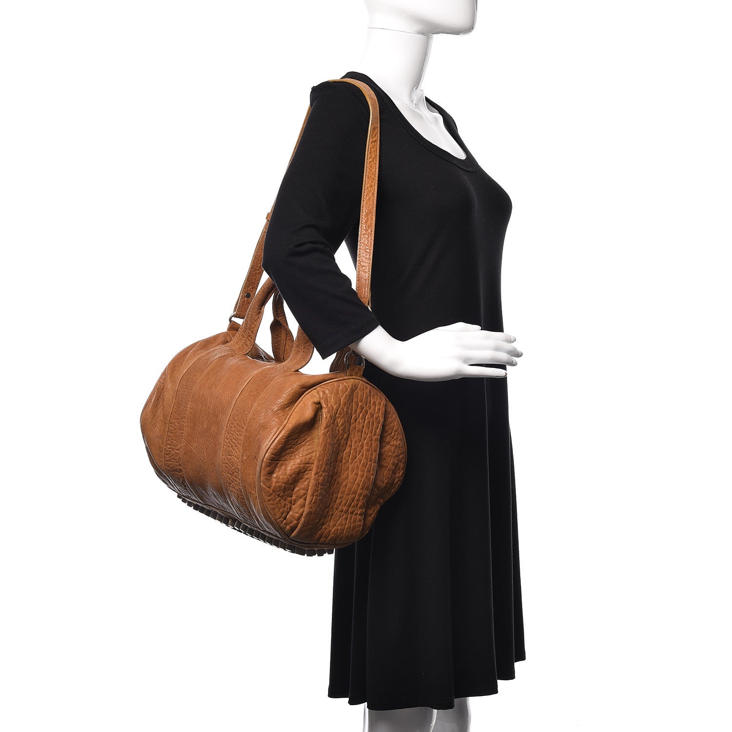 Alexander Wang Pebbled Lambskin Rocco Duffel Mustard 2 of 19