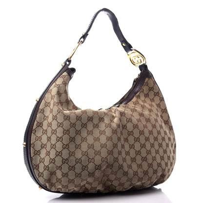 Gucci Monogram Medium Interlocking Hobo Dark Brown 3 of 11