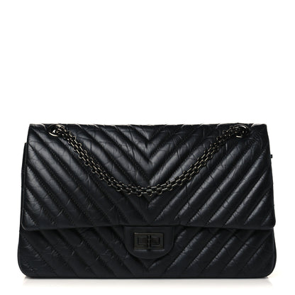 Chanel Aged Calfskin Chevron Quilted 2.55 Reissue 226 So Black 1 of 8
