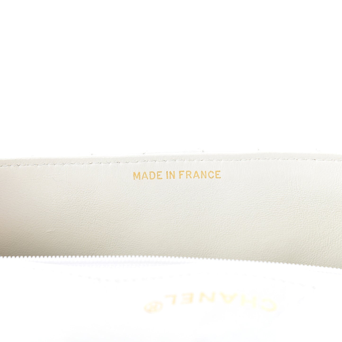 Lambskin Quilted Medium Single Flap White