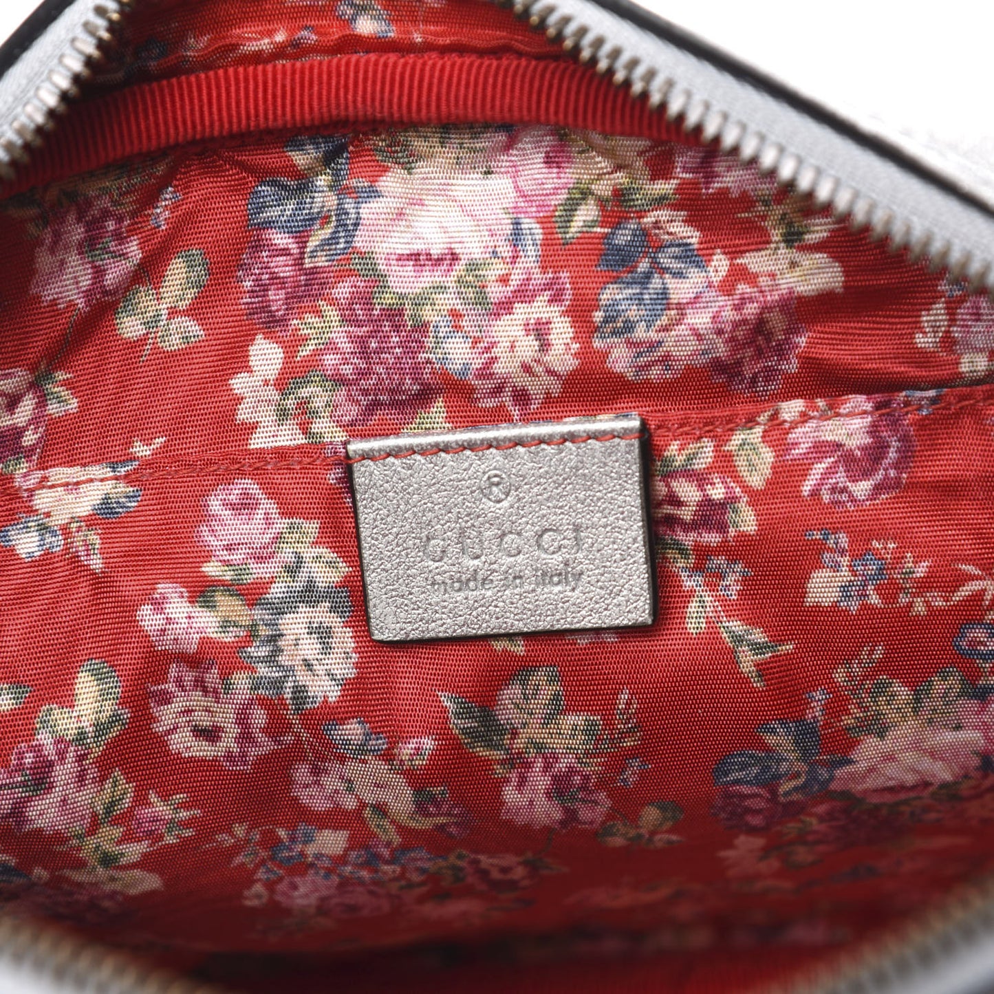 Laminated Nappa Web Trapuntata Small GG Shoulder Bag Argento