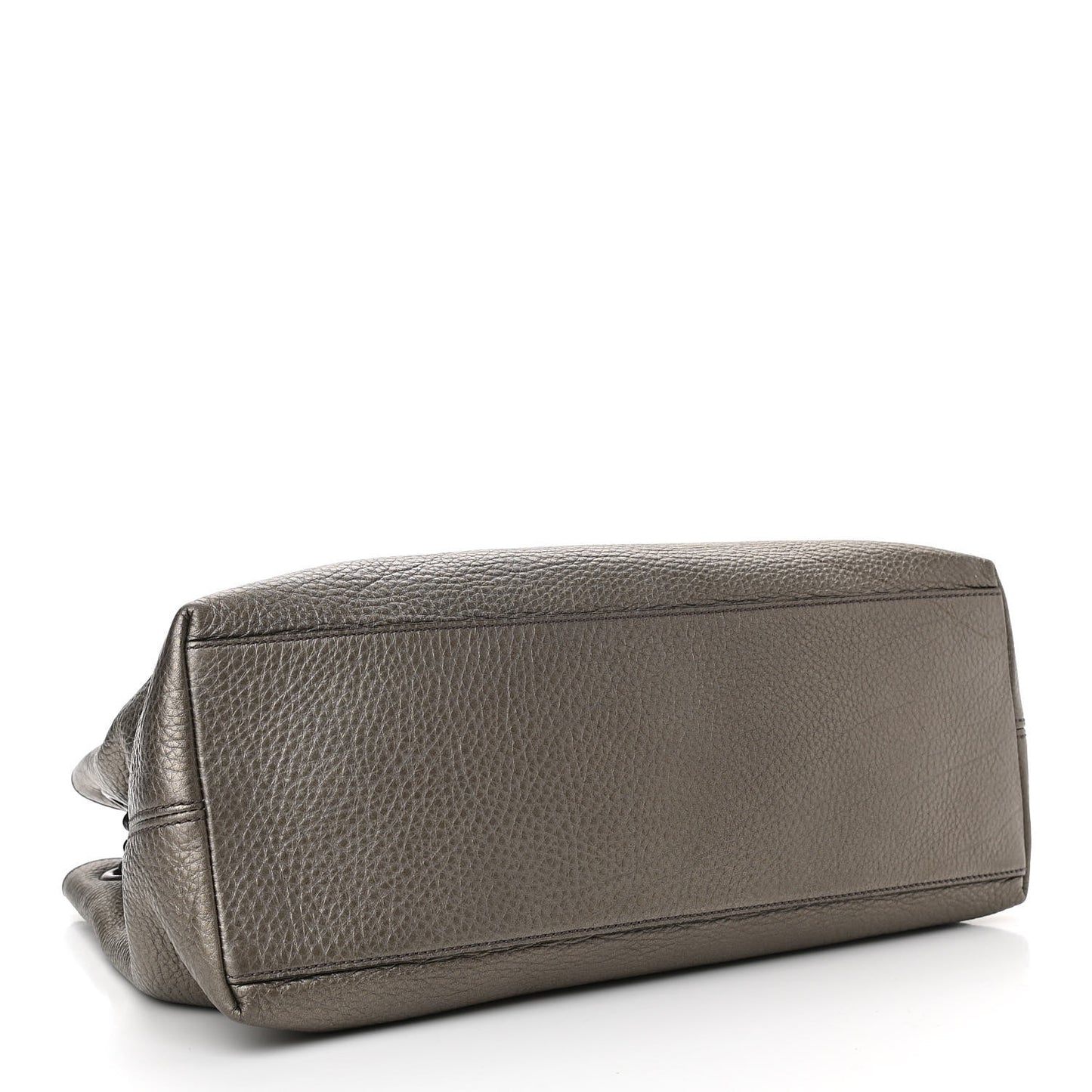 Metallic Pebbled Calfskin Medium Soho Chain Shoulder Bag Sasso