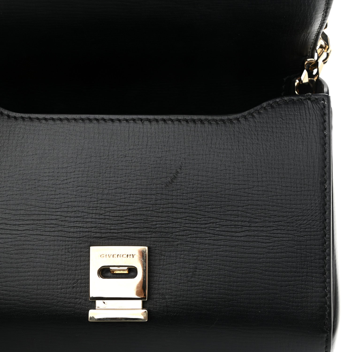Givenchy Textured Calfskin Mini Pandora Box Chain Crossbody Bag Black 11 of 11