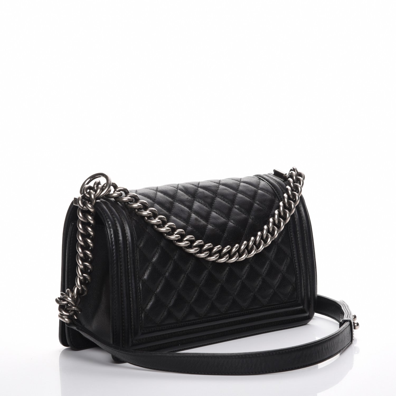 Chanel Calfskin Quilted Medium Boy Flap Black 3 of 7