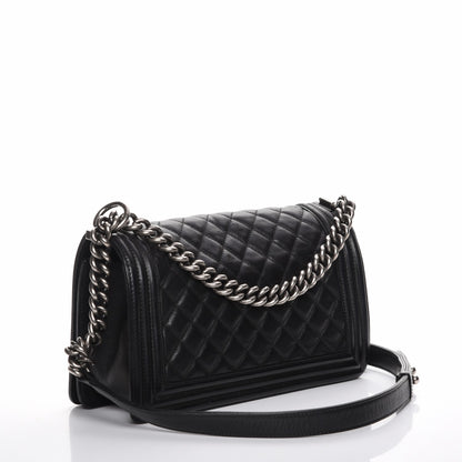 Chanel Calfskin Quilted Medium Boy Flap Black 3 of 7