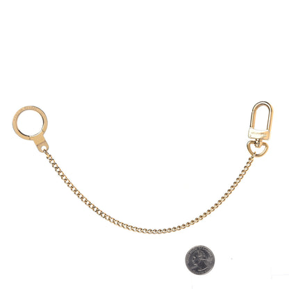 Louis Vuitton Metal Pochette Extender Key Ring Chain Gold 2 of 7