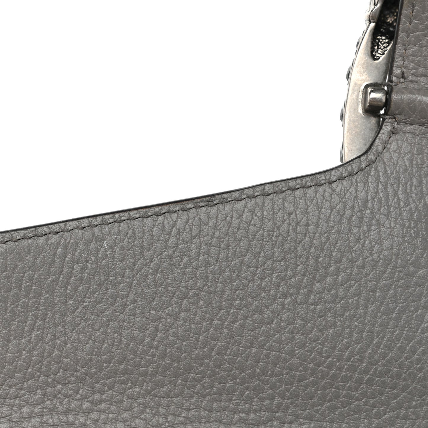 Pebbled Calfskin Small Dionysus Shoulder Bag Dusty Grey